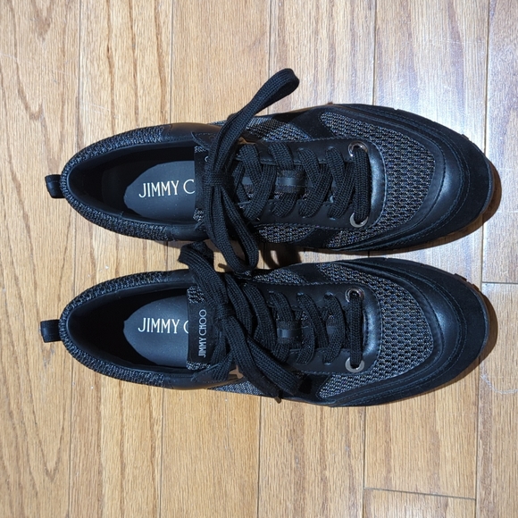 Jimmy Choo Java leather mesh sneakers - Picture 3 of 8